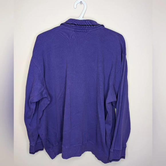 Vintage Elisabeth Liz Colborne Purple Long Sleeve 1/4 Button Down Sweater Size 2 - Picture 2 of 7